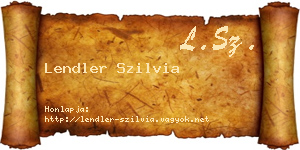 Lendler Szilvia névjegykártya